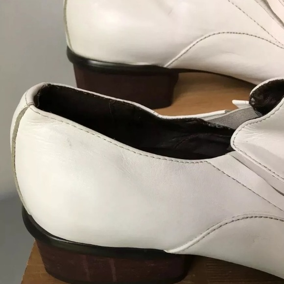 Fiesso Square Toe White Leather Aurello Garcia EUC - Picture 6 of 8